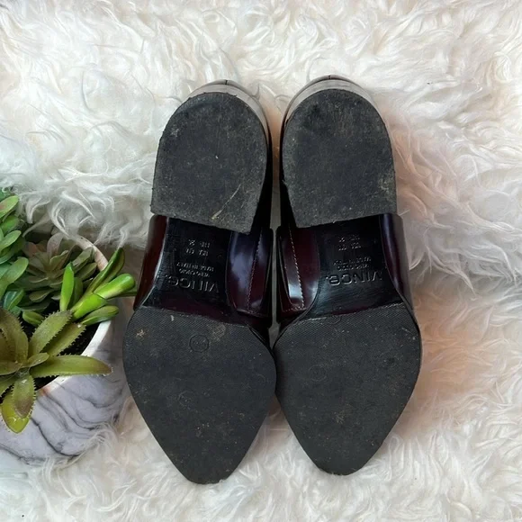 Vince Women’s Yaeger Oxblood Pointed-Toe Loafers Dress Shoes Size 6M US - Picture 8 of 17